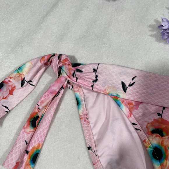 NEW Seafolly Cabana Rose Hipster Tie Side Bikini Bottom [SZ 4‎ US ] - Picture 7 of 11